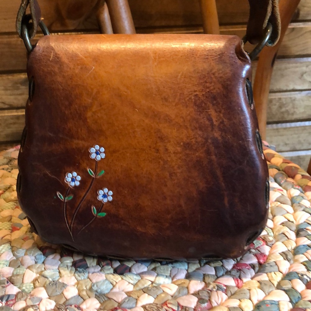 EUC 60-70’s Rare Leather by Canale Hippie Bag - Picture 4 of 8